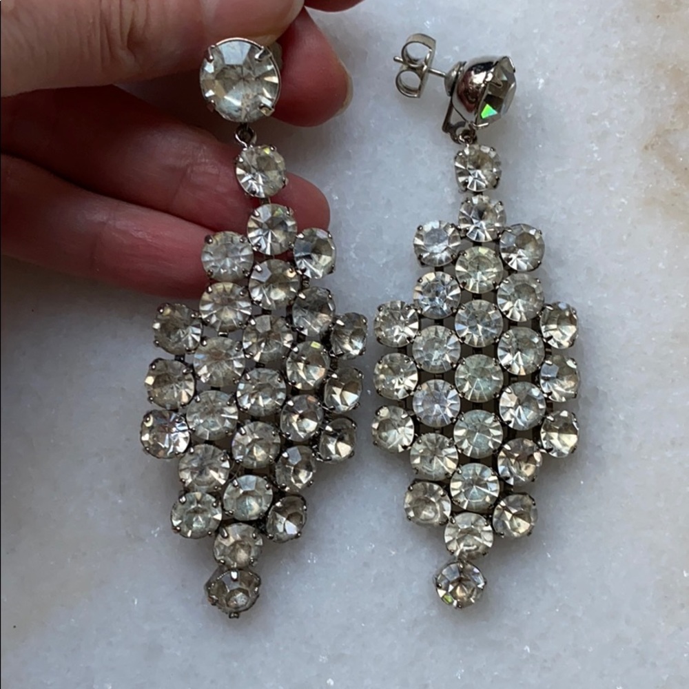 Vintage paste hanging earrings